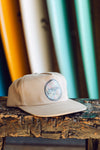 Surf Trip 5-Panel Snapback Hat - Khaki