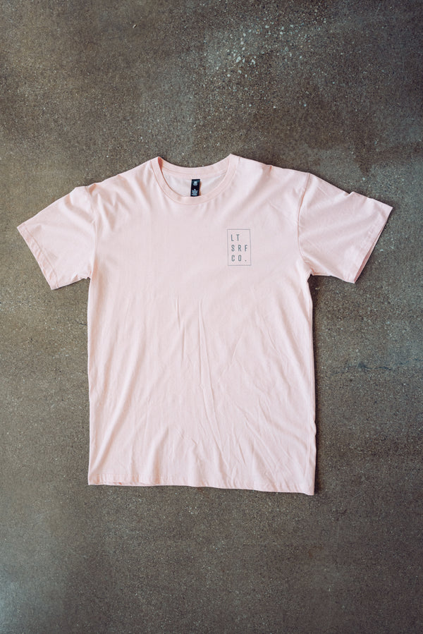 LT SRF Adult Tee - Pale Pink / Grey