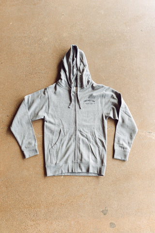 Midweight Zip Hoodie Gunmetal Heather / Black